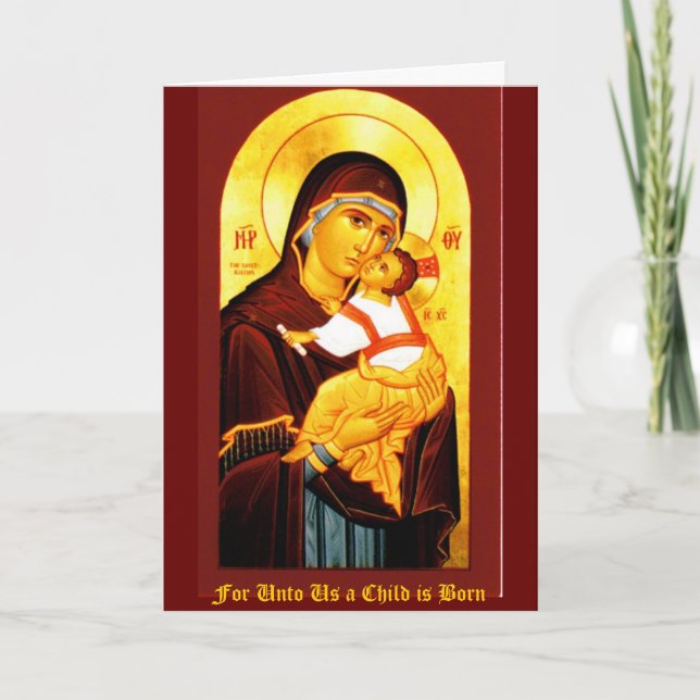 För Unto oss är ett barn fött Helgkort (Framsida)