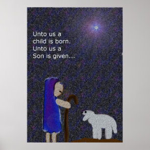 För Unto oss är ett barn på Born Jul-Poster Poster
