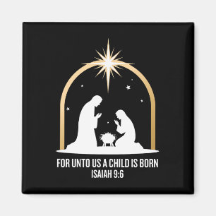 För Unto US är ett barn född Isaiah 96 Religiösa H Magnet