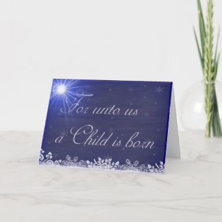 För Unto US är ett barn fött på Personligen Jul Helgkort