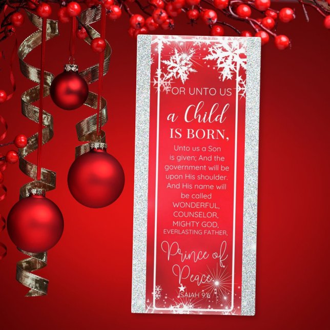 För Unto Us är ett barn på Born Jul Bookmark (Skapare uppladdad)