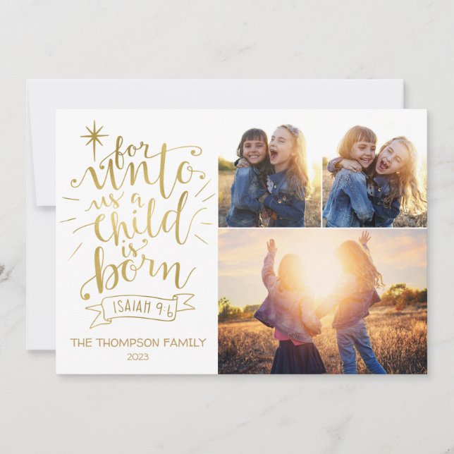 För Unto UT: Julfotoport tre Bild Julkort (Framsida)