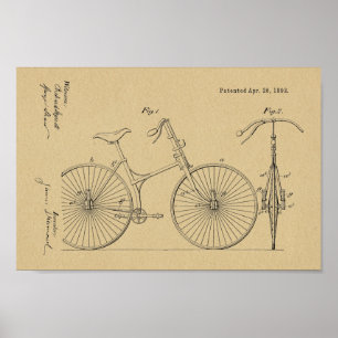 För upphängningdesign för 1892 cykel tryck för