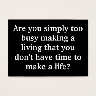 För upptagen? Sizzle Card Visitkort