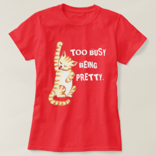 "För upptagen Söt" Lustigt citat T Shirt