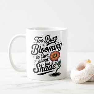 För upptagen uppblåsning - Quirky Flower Design Kaffemugg