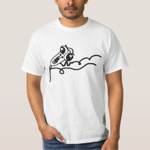 För ursinneansikte för OMG SPRINGA skrämmd teck T Shirt