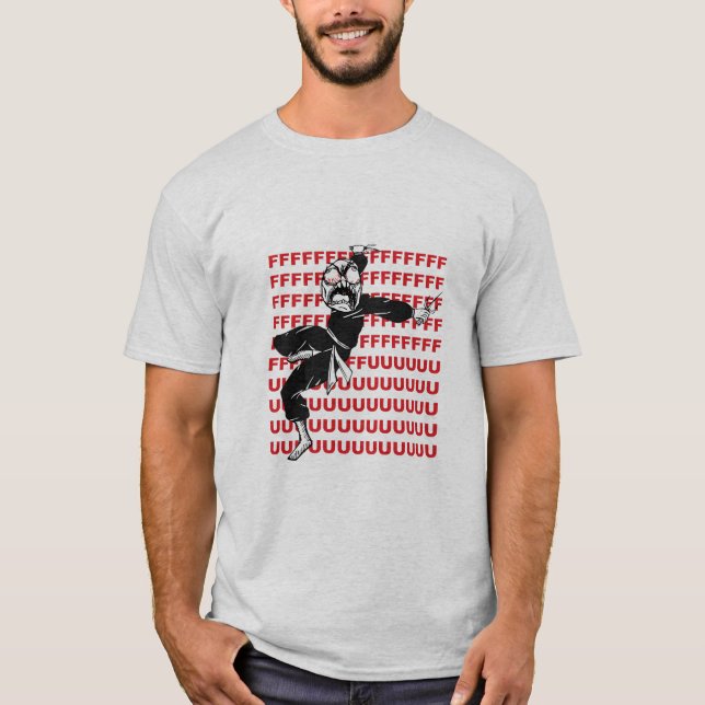 För ursinneMeme för FU toppen Ninja ansikte Tee (Framsida)