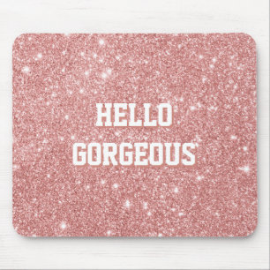 För URSNYGGT elegantt chic rosa guld Fauxglitter Musmatta