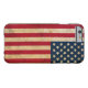 För US-amerikanska flaggan för vintage urblekt Case-Mate iPhone Skal (Baksidan Horisontell)