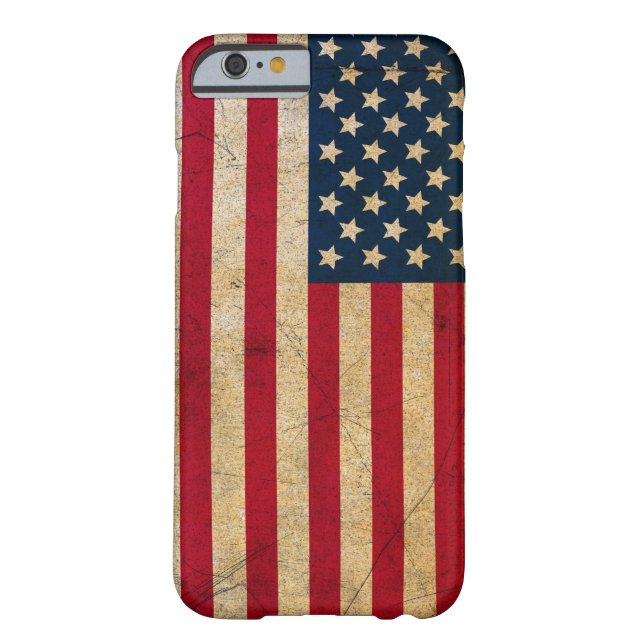För US-amerikanska flaggan för vintage urblekt Case-Mate iPhone Skal (Baksidan)