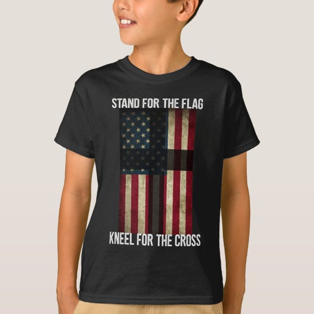 För USA för amerikanska flaggan arg patriotisk T- Tee Shirt (Framsida)