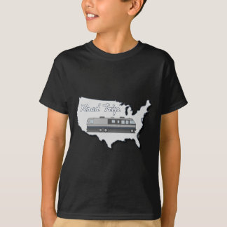 För USA för klassiker motorisk hem- resa väg T-shirt