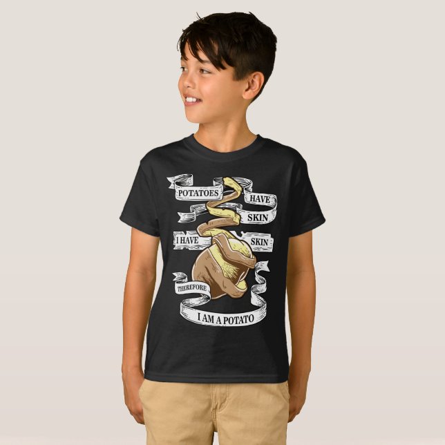 För utslagsplatsskjorta för rolig potatis grafisk t shirt (Hel framsida)