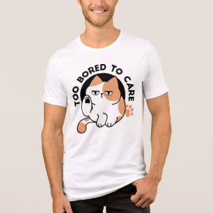 För uttråkad för att bry sig – Roligt citat av gri T Shirt