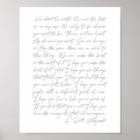 För vad det är värt.. F. Scott Fitzgerald Script