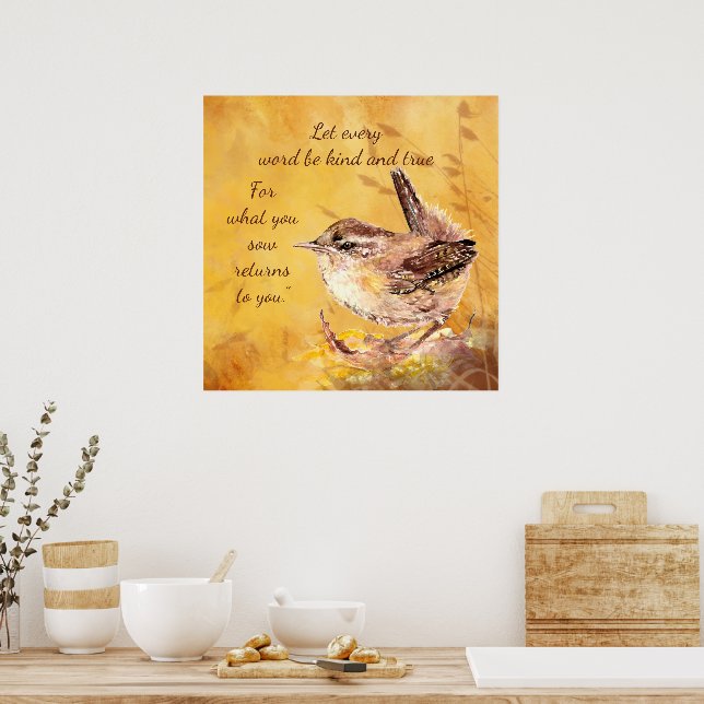 För vad du sår återkommer till dig.”  Poem Poster (Kök)