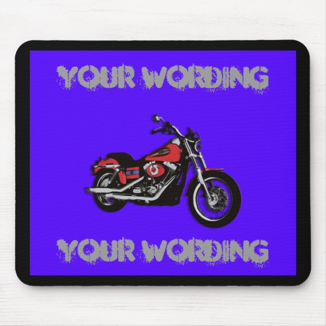 För vägcykel för motorcykel röd mousepad (tillfoga musmatta (Framsidan)