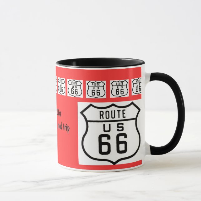 För vägresa för rutt 66 souvenir mugg (Höger)