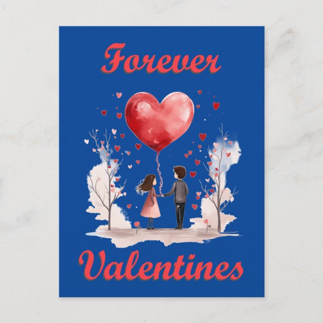 För Valentineser! Vykort (Framsida)