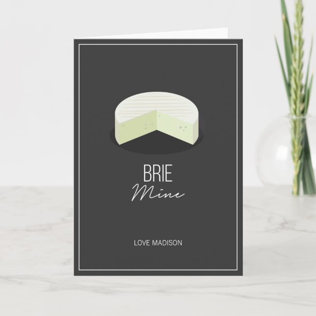 För valentinkärlek för rolig Brie min kort för ost (Framsida)