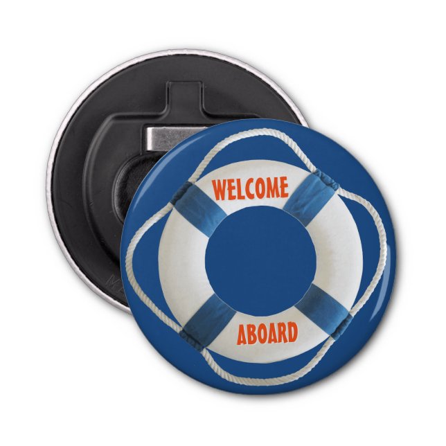 För välkomnande nautisk livring ombord flasköppnare (Framsidan)