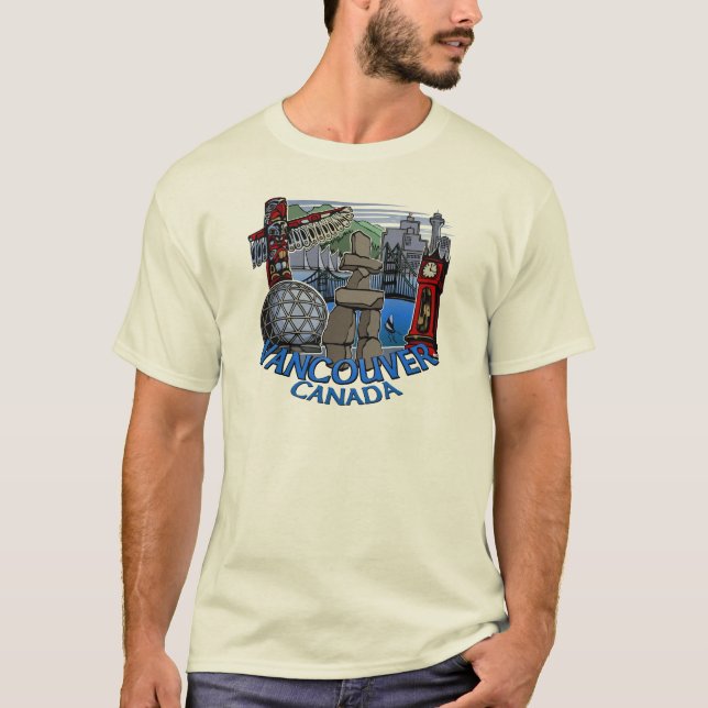För Vancouver för Vancouver souvenirT-tröja Tee (Framsida)