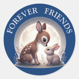 För vänner Stickers Runt Klistermärke