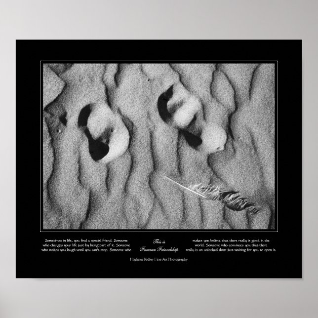 För Vänskap, tillfällig arbetsyta, fin konst Poster (Framsidan)