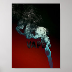 För Vape för kvinnaläpparmoln högkvalitativ Poster
