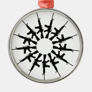 För vapenKaleidoscope för vapen AR-15 design Julgransprydnad Metall