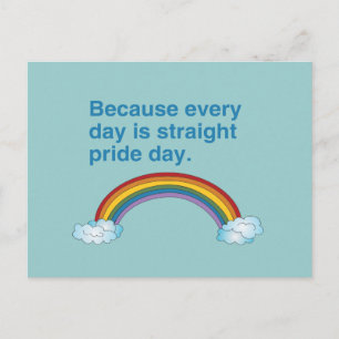 För varje dag är det Rakt Pride varje dag Vykort