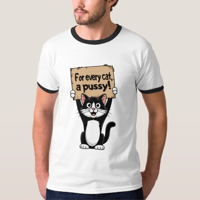 För varje katt, en fitta! t shirt (Framsida)