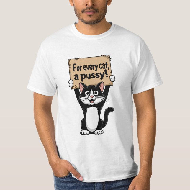 För varje katt, en fitta! t shirt (Framsida)