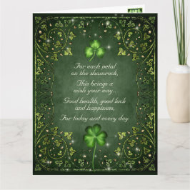 För varje Petal på Shamrock Irish BIG Birthday Kort