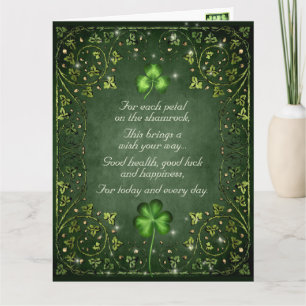 För varje Petal på Shamrock Irish BIG Birthday Kort
