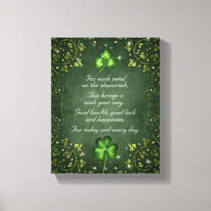 För varje Petal på Shamrock - Irish Sayed Canvastryck