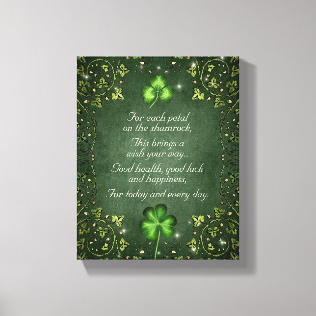 För varje Petal på Shamrock - Irish Sayed Canvastryck (Framsida)