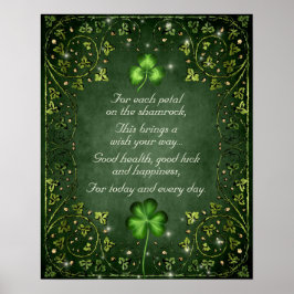 För varje Petal på Shamrock - Irish Sayed Poster