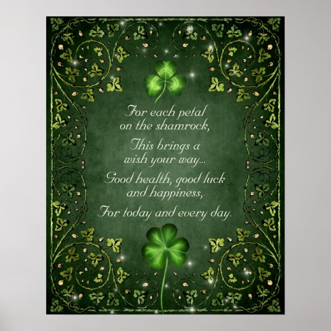 För varje Petal på Shamrock - Irish Sayed Poster (Framsidan)