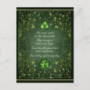För varje Petal på Shamrock - Irish Sayed Vykort