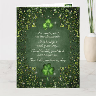 För varje Petal på Shamrock-St patrick's day Kort