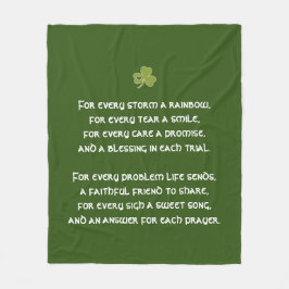 För varje storm en irländsk irländsk välsignelse fleecefilt