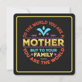 För världen är du en mor julkort