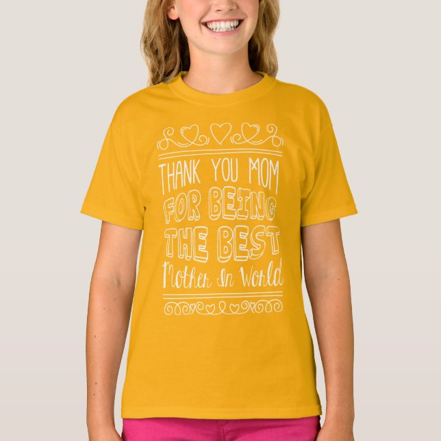 För världens bästa Mamma | Sleeve Shirt T (Framsida)