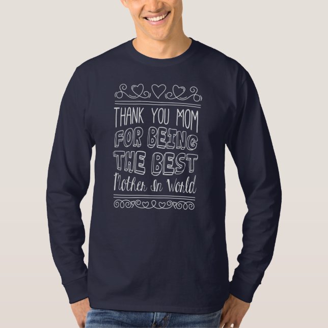 För världens bästa Mamma | Sleeve Shirt Tee (Framsida)