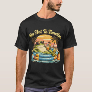 För varmt för att fungera Rolig grod T-shirt Somma
