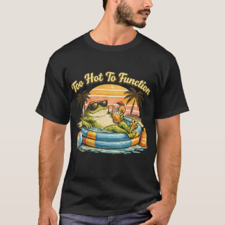 För varmt för att fungera Rolig grod T-shirt Somma
