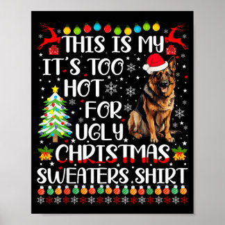 För varmt för fula jultröjor tysk poster