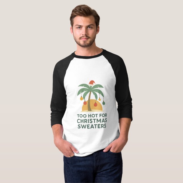 För varmt för jultröjor | Tropisk  T Shirt (Hel framsida)
